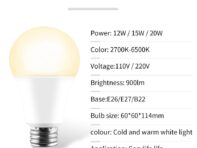 12W/15W/20W WiFi Smart Bulb CozyLife E27 110V 220V Works with Alexa Google Home for Living Room Kitchen Bedroom Office Lighting 12w&110v