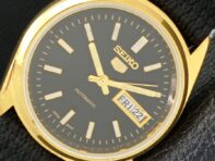 ВОССТАНОВЛЕННЫЕ ВИНТАЖНЫЕ SEIKO 5 AUTO 6309A ЯПОНИЯ МУЖСКИЕ ЧАСЫ С ЧЕРНЫМ ЦИФЕРБЛАТОМ a425902-2 RL620a-a425902