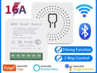 16A Mini Tuya WiFi Smart Switch поддерживает двухстороннее управление WIFI + Bluetooth переключатель Mini Smart Breaker Tuya Smart Life Control для Alexa Google