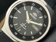 Б/У ORIENT AUTOMATIC JAPAN 46941 МУЖСКИЕ ЧАСЫ DAY&DATE ЧЕРНОГО ЦИФЕРБЛАТА A431483-2 R107-a431483