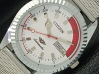 КЛАССИЧЕСКИЕ МУЖСКИЕ ЧАСЫ JAPAN CITIZEN 8200 АВТОМАТИЧЕСКИЕ ВОССТАНОВЛЕННЫЕ С БЕЛЫМ ЦИФЕРБЛАТОМ a426217-2 RL620c-a426217