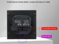 Room Thermostat Smart Thermostat 16A for Underfloor Heating Temperature Controller 85-250V Wall Thermostat with LED Touch Screen белый