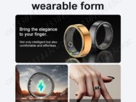 R02 Smart Ring Fitness Tracker Ring Bluetooth-Compatible5.0 Blood Oxygen Tracker Multi-sport Modes Wearable for Android for IOS 11 чёрный