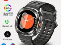 Для Galaxy Watch 7 Ultra Smart Watch 47 мм Мужские Женские GPS Трек Смарт Часы AI Dial HD AMOLED Голосовой Вызов NFC Спортивные Водонепроницаемые Часы 47mm белый