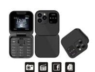 I16pro Маленький складной мобильный телефон Автоматическая запись вызовов Быстрый набор Две SIM-карты Высокое разрешение Задняя панель фиолетовый