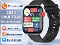 SACOSDING Новые S9 Ultra Bluetooth Звонок Смарт-часы Артериальное давление Частота сердечных сокращений Мониторинг здоровья Мужчины Женщины Спортивные Смарт-часы Для IOS серебряный