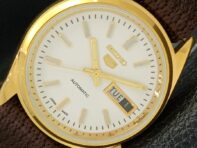 REFURBISHED VINTAGE SEIKO 5 AUTO 6309A JAPAN MENS WHITE DIAL WATCH a425909-2 RL620a-a425909