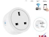 Умная розетка Graffiti WiFi 16A Измерение мощности AI Голосовой телефон Пульт дистанционного управления Британская стандартная вилка и розетка