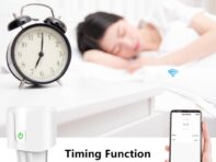 WIFI 16A/20A Wireless Remote Socket Smart Timer Plug Voice Control EU Home Fire Retardant PC Smart Power Socket 16A ZN275250 бежевый