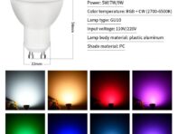 Tuya Smart Life GU10 WiFi Smart Bulbs Inteligent Alexa Lamp 5 Вт 7 Вт 9 Вт 2700 К-6500 К Smart Life APP Control работает с Google Home 7W