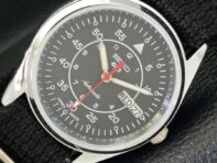 ВОССТАНОВЛЕННЫЕ АВТОМАТИЧЕСКИЕ ЯПОНСКИЕ МУЖСКИЕ ЧАСЫ SEIKO 5 6309A С ЧЕРНЫМ ЦИФЕРБЛАТОМ a427285-2 QRL-a427285