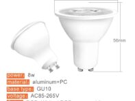 1/2/4/8PCS GU10 Led Bulbs RGB Lamp AC 85-265V 8W Holiday Decor Lighting Dimmable Light IR Remote Control Lens Type Smart Light 1PCS&Yes&RGB
