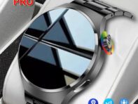 Для Android Watch 4 Pro NFC Smart Watch Men GPS Tracker AMOLED 360*360 HD Screen BT Call Waterproof SmartWatch 2024 silicone strap чёрный