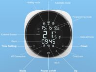 Tuya Wifi Smart Thermostat Цифровой регулятор температуры Управление с помощью приложения ЖК-дисплей Сенсорный экран Неделя