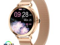 MEVADEN Новые AMOLED-экраны Модные женские умные часы Bluetooth Call Multi Sport Modes Фитнес-трекер Пользовательский циферблат умные часы для женщин NX7 золотой/ярко-розовый