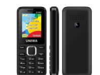 UNIWA E1801 Высококачественный мобильный телефон Разблокированный Нескользящий дизайн FM-радио Большая кнопочная клавиатура Бар Старый Простой Классический GSM 2G Телефон EU plug чёрный