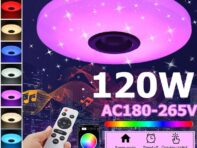 Светодиодный потолочный светильник мощностью 120 Вт с пультом дистанционного управления