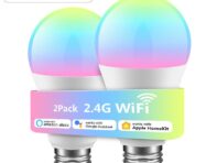 2 упаковки 9 Вт Wi-Fi умная лампочка MFI Homekit E27 светодиодная лампа RGB RGBW с регулируемой яркостью