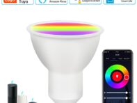 Tuya Bluetooth Smart Light Bulb GU10 RGBW C+W White Dimmable Lamps App Control Light Bulb Work with Alexa/Google Home Decor 110V