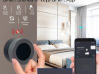 TY Zigbee Mini Smart Knob Switch Automation Беспроводной переключатель сцен Кнопка затемнения Батарея для бытовой техники Поворотный чёрный