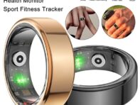 R02 Smart Ring Health Tracker 5.0 Bluetooth-совместимый IP68 и 3ATM Водонепроницаемый мультиспортивный режим Носимый для Android для IOS 8 чёрный