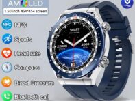 2024 NFC ECG+PPG Bluetooth Call Smartwatch Compass Motion Tracking Bracelet Fitness Smart Watch Men Watchs Ultimate For Huawei