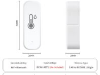 Tuya WiFi Temperature Sensor Indoor Humidity Sensor Smart Life APP Monitoring Remote Control Alexa Google Home Voice Control
